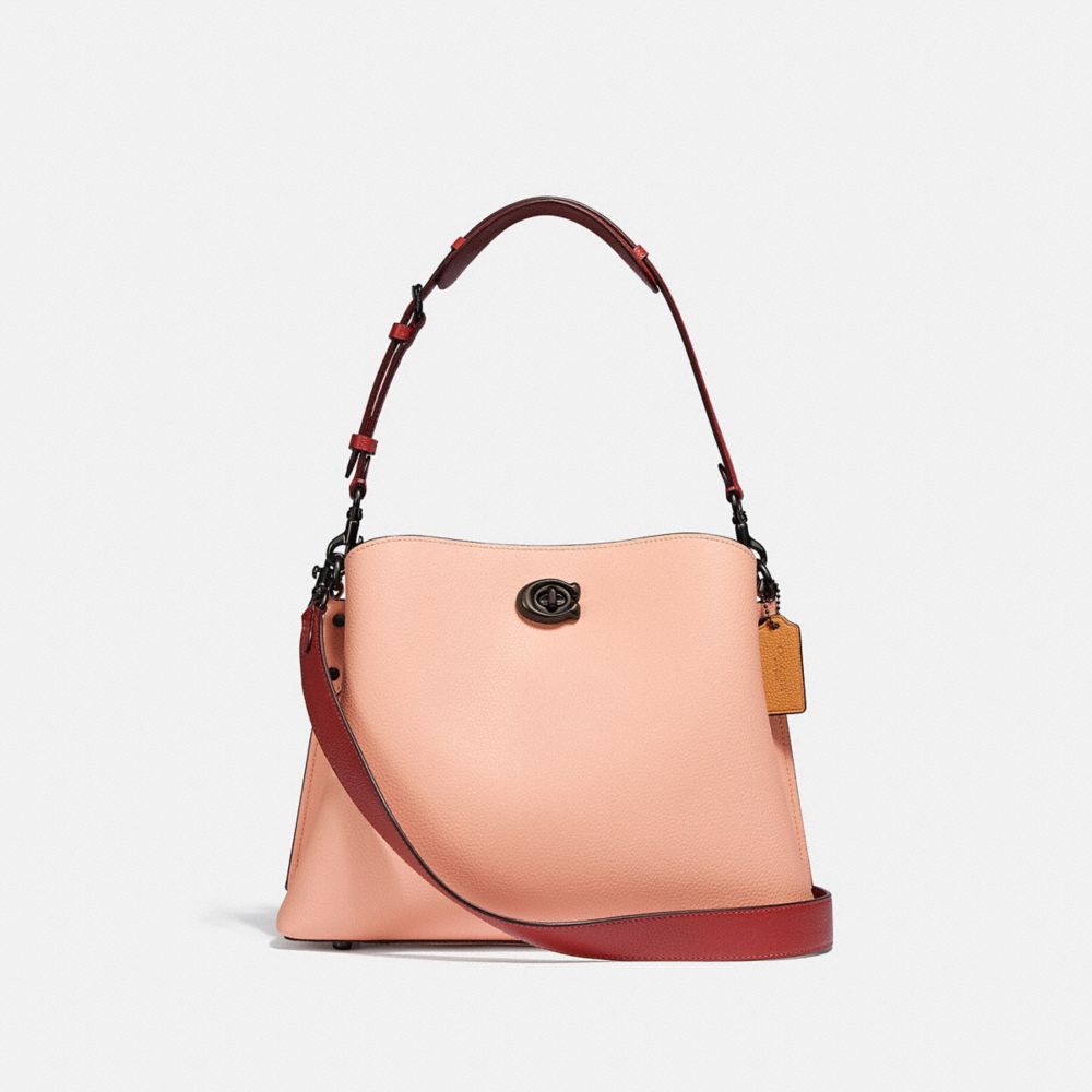 COACH®  Charlotte Shoulder Bag In Signature Canvas With Rose Print