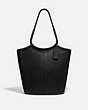 COACH®,BEA TOTE,Smooth Leather,Large,Brass/Black,Front View