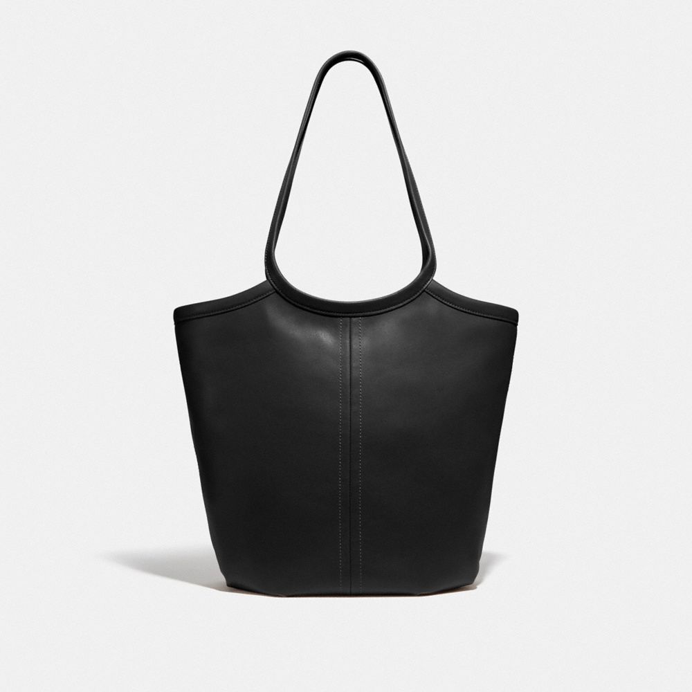 コーチ　ブラックレザー　トートバッグ　フラワーモチーフ　C2269 コーチ ブラックレザー トートバッグ フラワーモチーフ C2269 コーチ