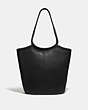 COACH®,BEA TOTE,Smooth Leather,Large,Brass/Black,Back View
