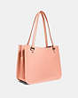 COACH®,TYLER CARRYALL,Pebbled Leather,Large,Pewter/Faded Blush,Angle View
