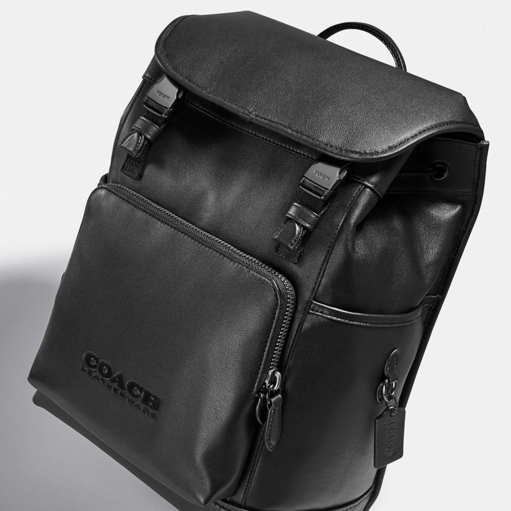 COURRIE FLAP BACKPACK in black