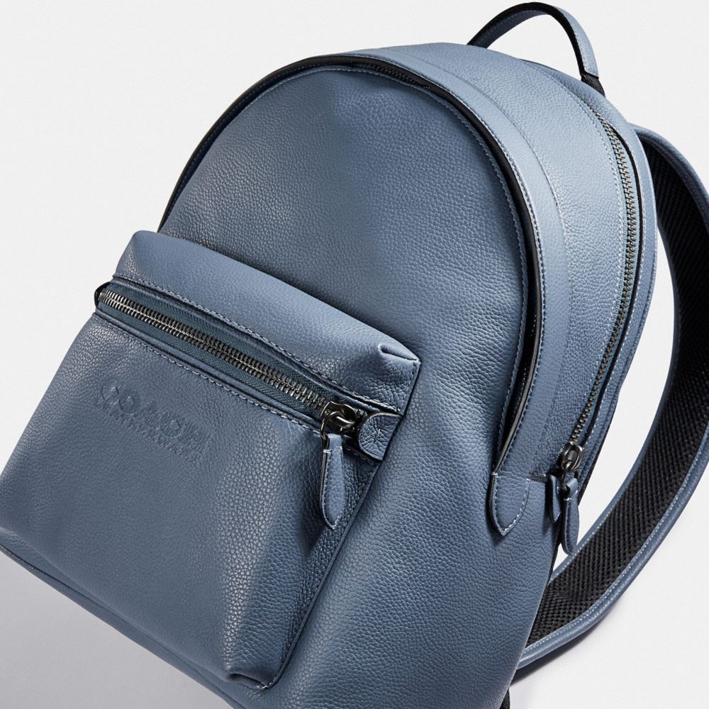 Coach POLISHED PEBBLE CHARTER BACKPACK - Sac à dos - black/noir 