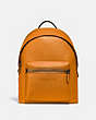 COACH®,CHARTER BACKPACK,Pebbled Leather,X-Large,Black Copper/Butterscotch,Front View