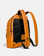 COACH®,CHARTER BACKPACK,Pebbled Leather,X-Large,Black Copper/Butterscotch,Angle View
