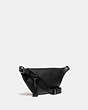 COACH®,LEAGUE BELT BAG,Smooth Leather,Medium,Black Copper/Black,Angle View