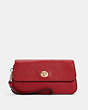 COACH®,COACH ORIGINALS WRISTLET,Pebbled Leather,Mini,Gold/1941 Red,Front View