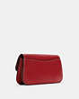 COACH®,COACH ORIGINALS WRISTLET,Pebbled Leather,Mini,Gold/1941 Red,Angle View
