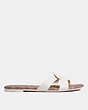 COACH®,ESSIE SANDAL,Leather,Chalk,Angle View