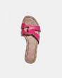COACH®,ESSIE SANDAL,Leather,Bold Pink,Inside View,Top View