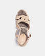 COACH®,TALINA SANDAL,Suede,Beechwood,Inside View,Top View