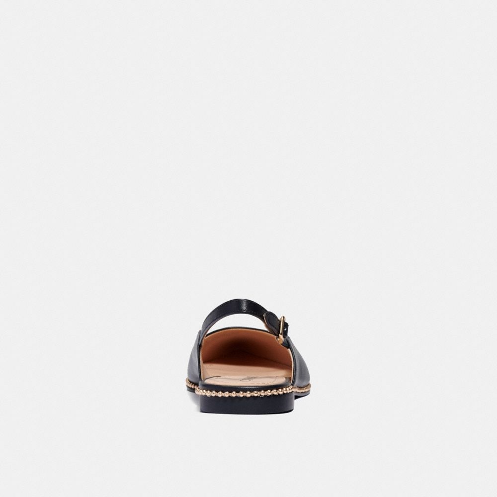 COACH®,Vae Skimmer,Rubber,Leather,Flats,Bead Embellishment,Pull Tab,Work,Casual,Black,Alternate View