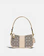 COACH®,SWINGER BAG 20 IN SIGNATURE JACQUARD,Signature Jacquard,Small,Brass/Stone Ivory,Front View