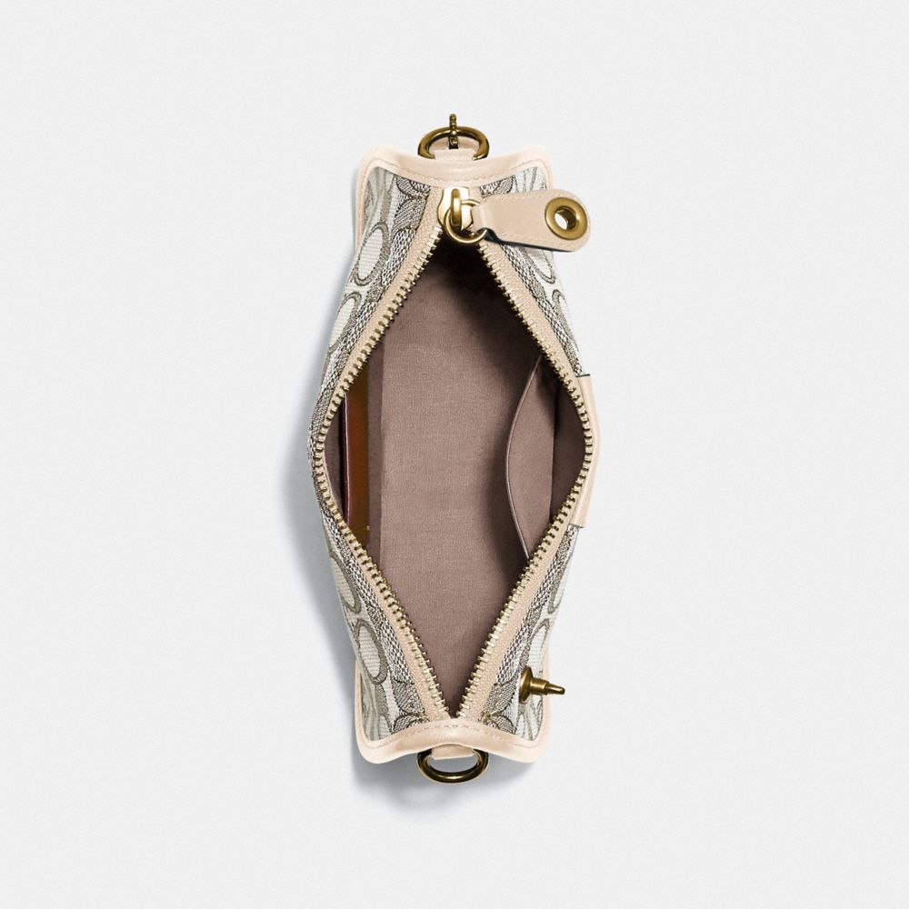 COACH®,Swinger Bag 20 In Signature Jacquard,,Inside View,Top View
