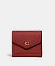 COACH®,WYN SMALL WALLET,Leather,Brass/Enamel Red,Front View