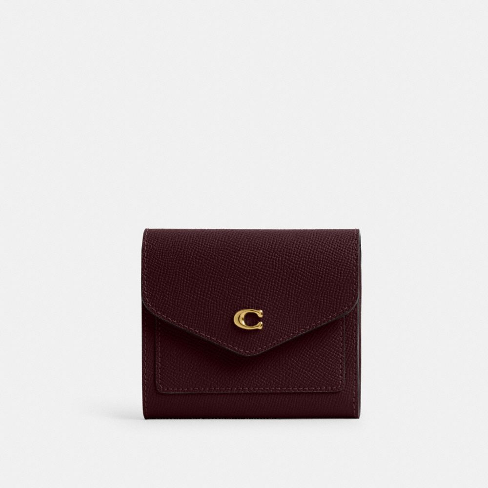 Shop Coach Wyn Small Wallet In Brass/merlot