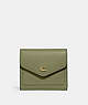 COACH®,WYN SMALL WALLET,Leather,Brass/Moss,Front View