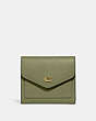COACH®,WYN SMALL WALLET,Leather,Brass/Moss,Front View