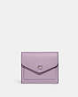 COACH®,WYN SMALL WALLET,Leather,Silver/Soft Purple,Front View