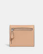 COACH®,WYN SMALL WALLET,Leather,Silver/Buff,Back View