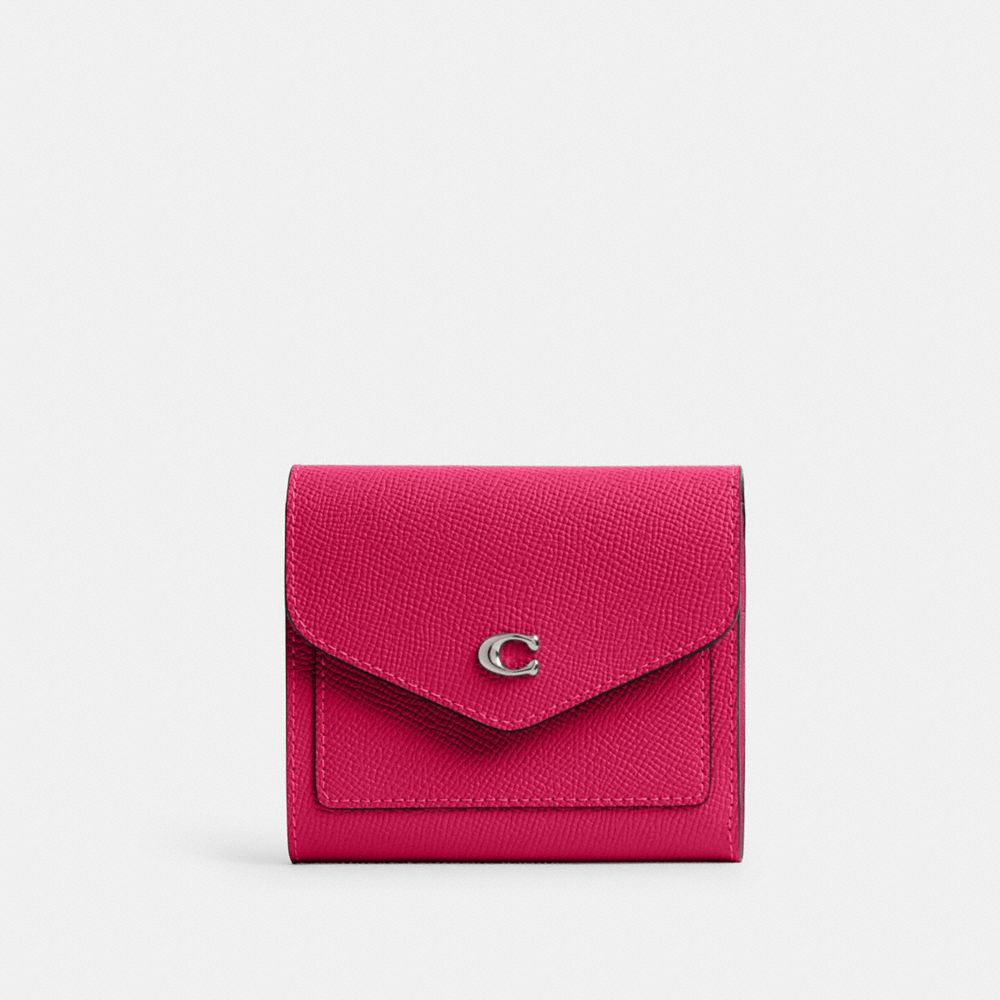 COACH®,WYN SMALL WALLET,Crossgrain Leather,Lh/Dragonfruit,Front View