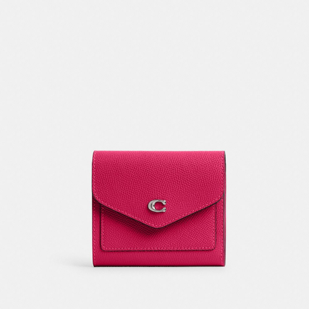 COACH®,WYN SMALL WALLET,Crossgrain Leather,Lh/Dragonfruit,Front View