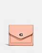 COACH®,WYN SMALL WALLET,Leather,Pewter/Faded Blush,Front View