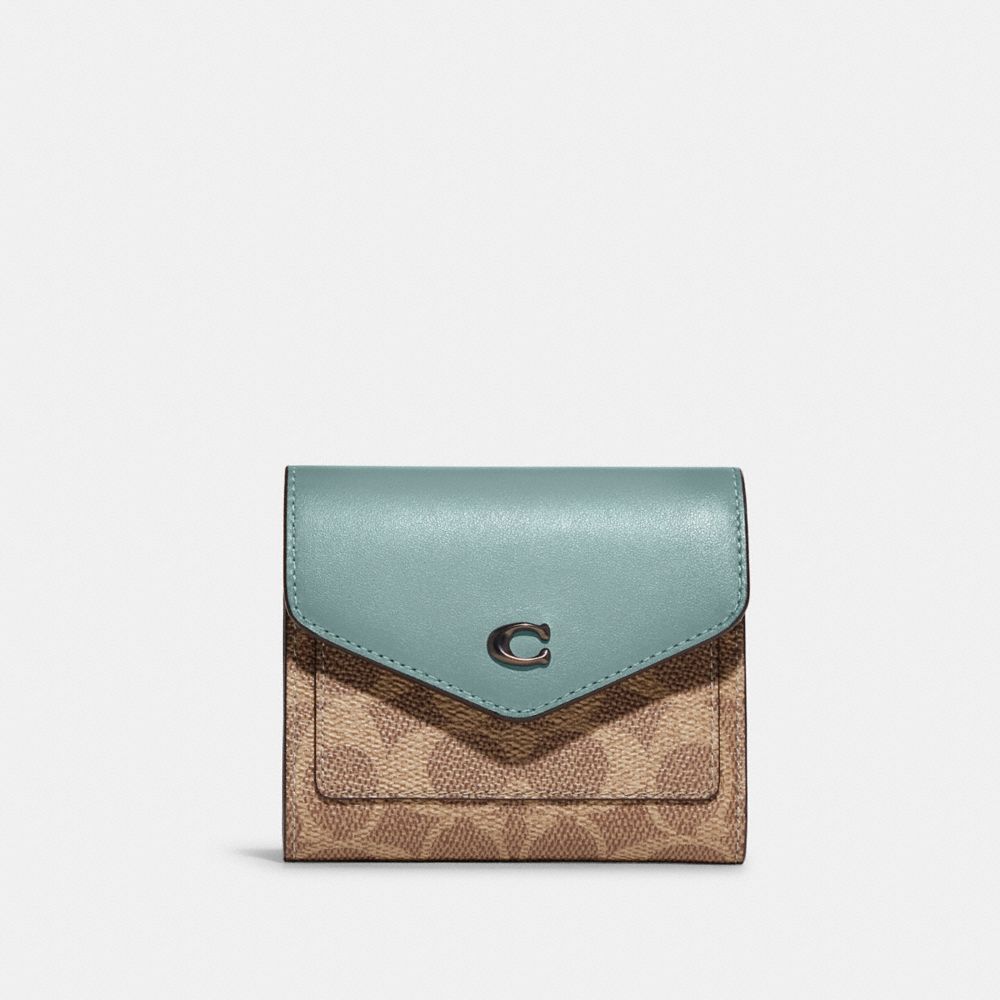 Wyn Small Wallet In Colorblock Signature Canvas