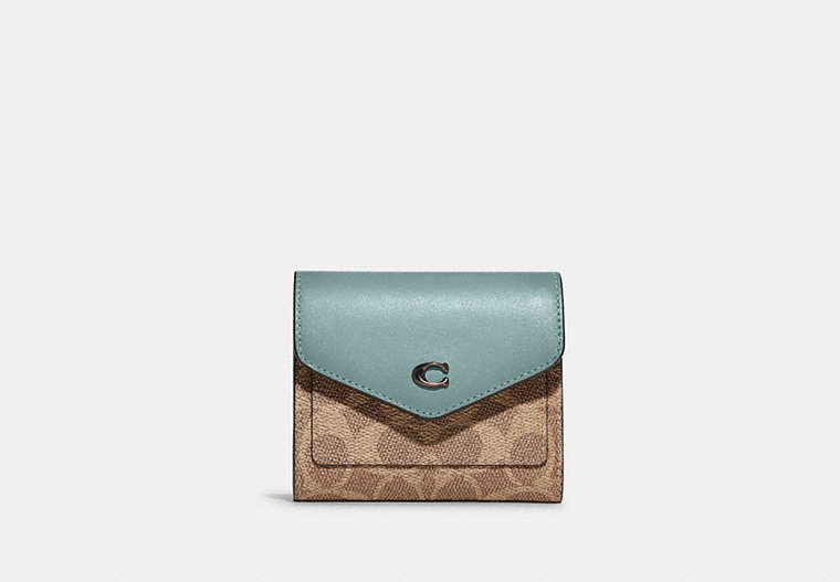 Wyn Small Wallet In Colorblock Signature Canvas
