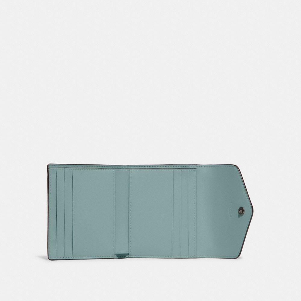 Wyn Small Wallet In Colorblock Signature Canvas