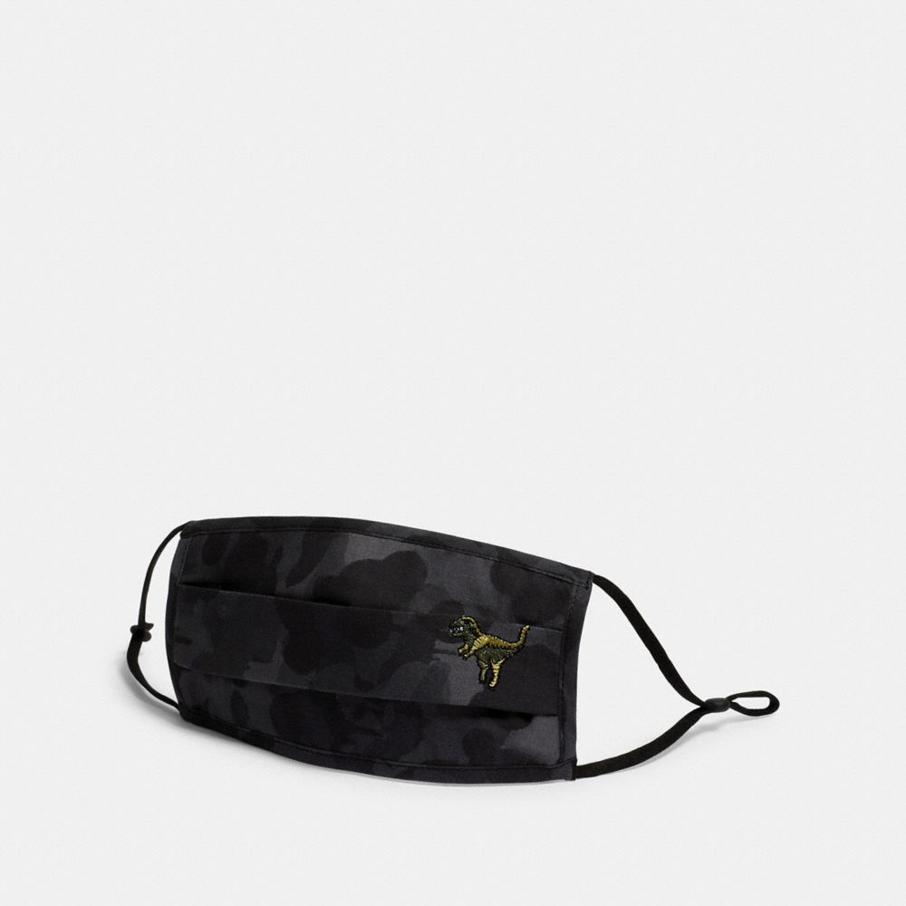 COACH®,Rexy Face Mask With Camo Print,,Front View