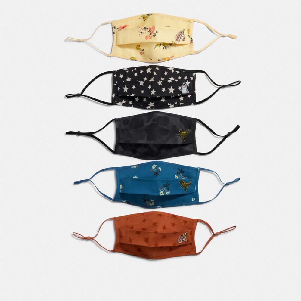 COACH®,Uni Face Mask With Star Print,,Detail View