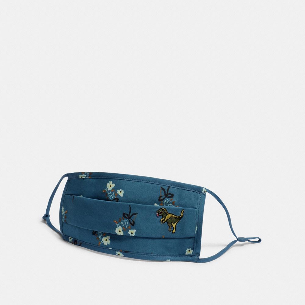 COACH®,Rexy Face Mask With Floral Print,,Front View