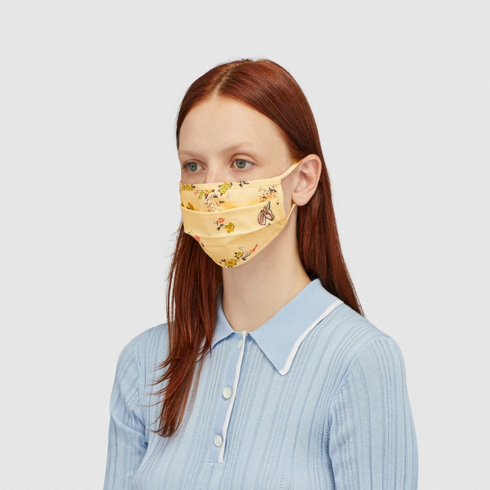 COACH®,Uni Face Mask With Floral Print,,Detail View