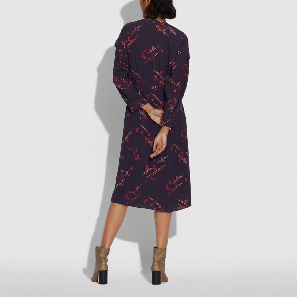 Crepe Draped Midi Dress