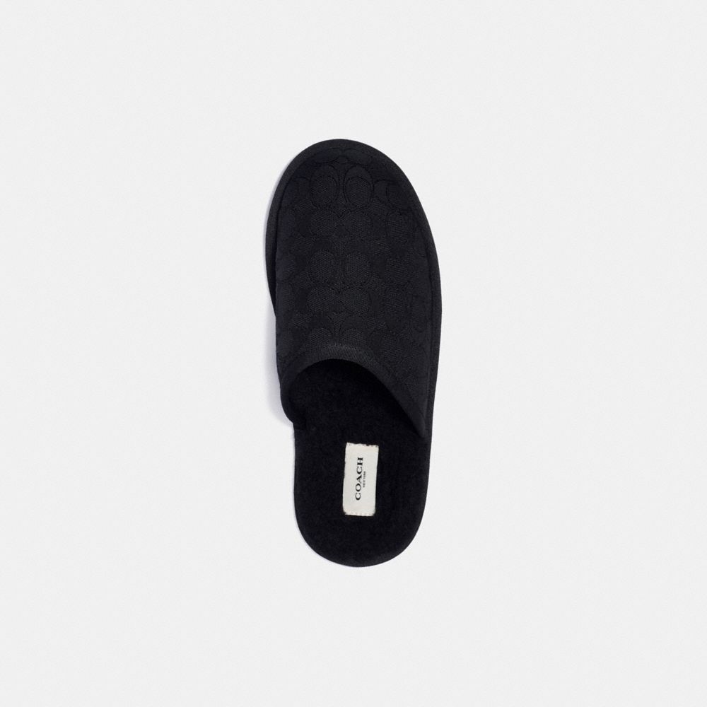 COACH®,SLIPPER,Black,Inside View,Top View