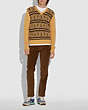 COACH®,GRAPHIC JACQUARD SWEATER,wool,Yellow Multi,Scale View