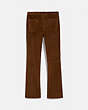 COACH®,CORDUROY PANTS,cotton,Dark Brown,Front View