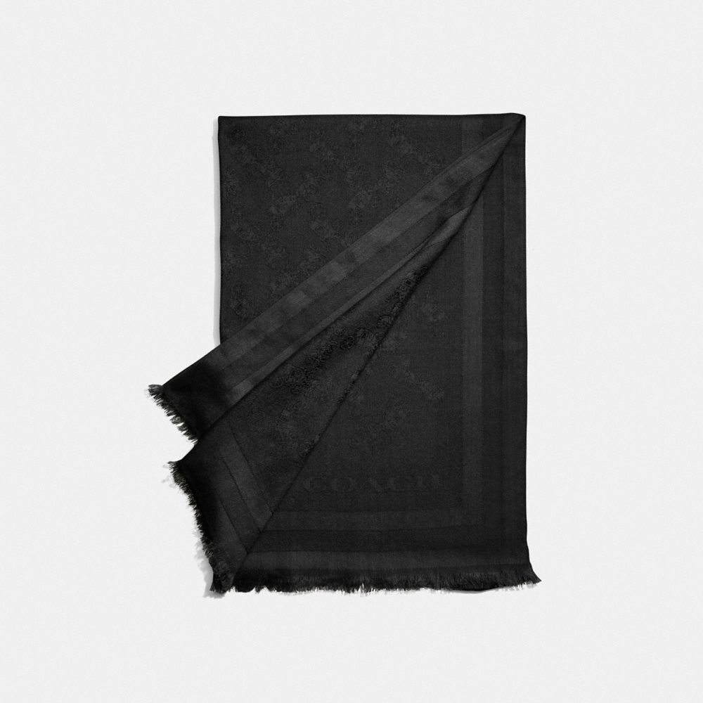 Black coach hot sale scarf