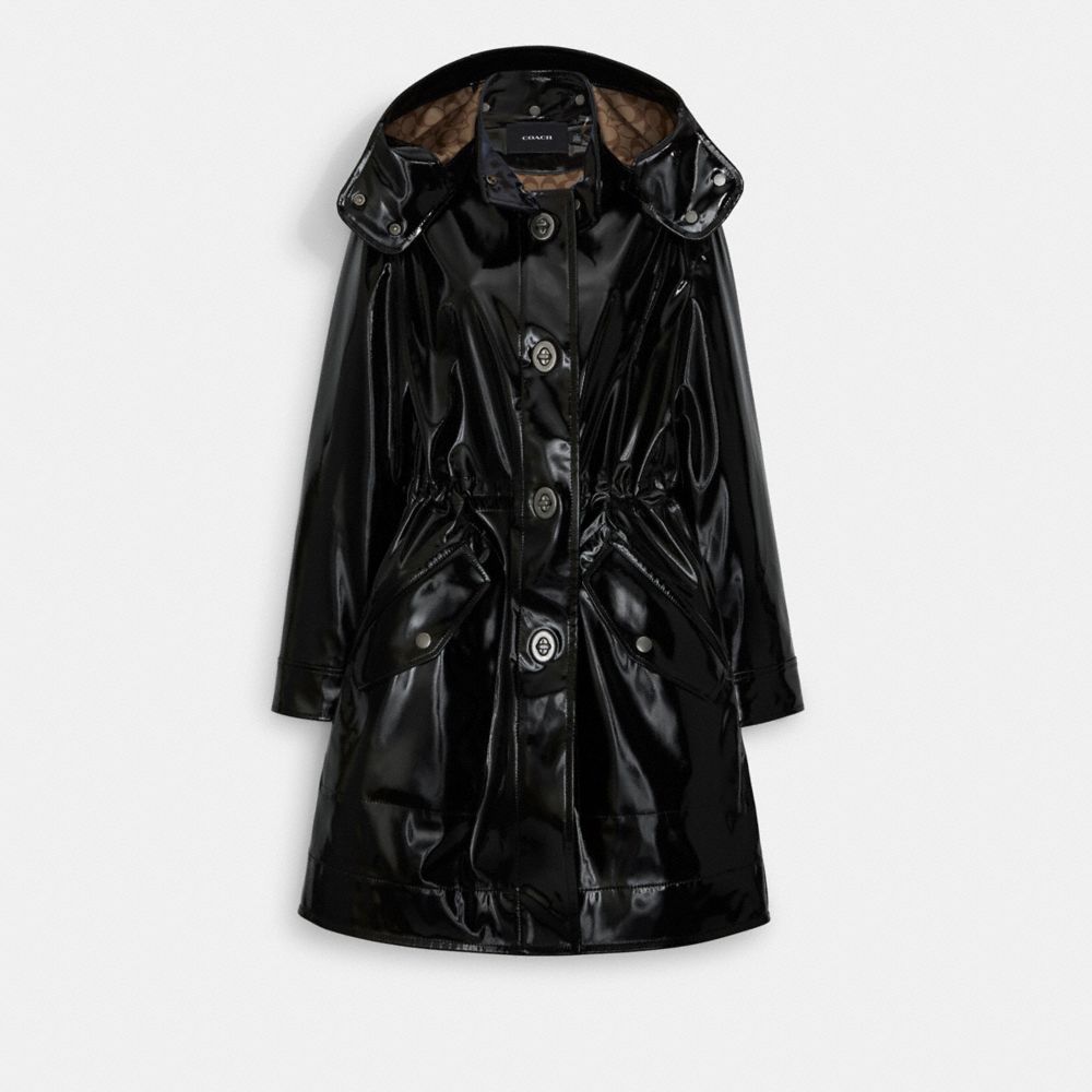 Coach raincoat with on sale hood