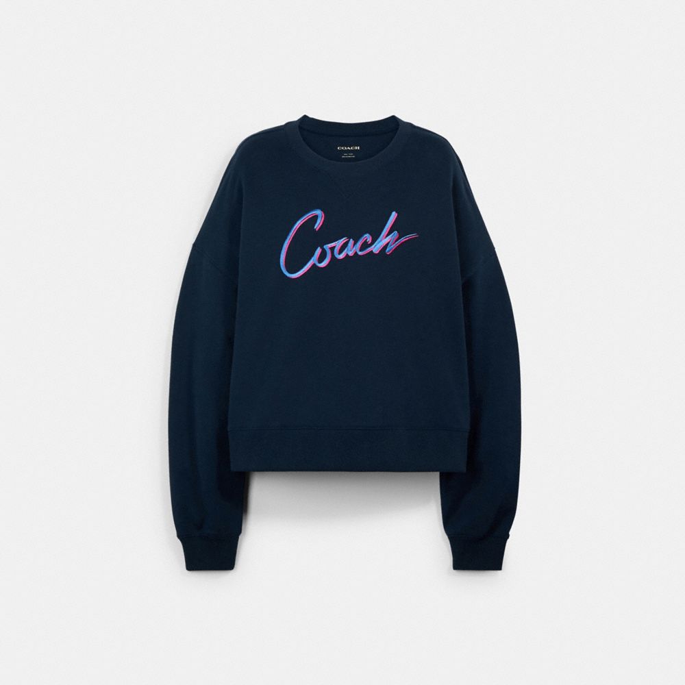COACH®,Coach Airbrush Crewneck,,Front View