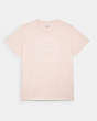 COACH®,BANDANA PRINT T-SHIRT,cotton,Crystal Pink,Front View