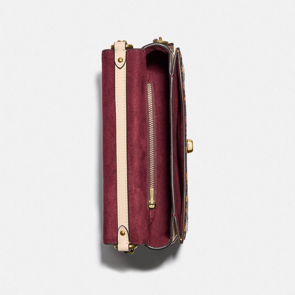 Hutton Shoulder Bag In Signature Canvas With Snakeskin Detail