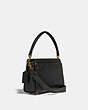 COACH®,TATE CARRYALL,Smooth Leather,Medium,Brass/Black,Angle View