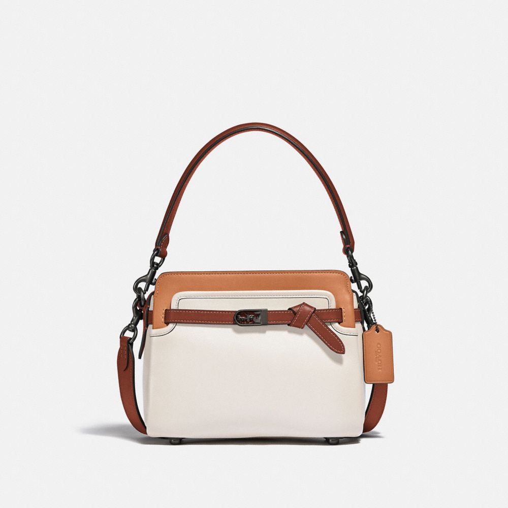 Coach Tate Carryall Colorblock Leather 29 Bag - Oxblood Multi