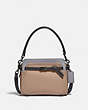 COACH®,TATE CARRYALL IN COLORBLOCK,Smooth Leather,Medium,Pewter/Taupe Granite Multi,Front View
