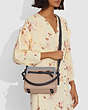 COACH®,TATE CARRYALL IN COLORBLOCK,Smooth Leather,Medium,Pewter/Taupe Granite Multi,Detail View