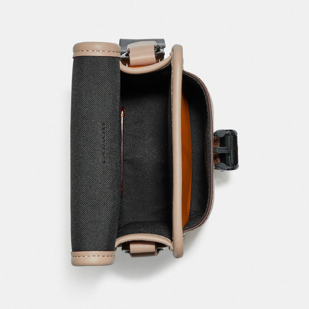 COACH®,Charter North/South Crossbody With Hybrid Pouch In Colorblock,,Inside View,Top View