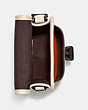 COACH®,CHARTER NORTH/SOUTH CROSSBODY WITH HYBRID POUCH IN COLORBLOCK,Smooth Leather,Mini,Spice Orange Multi,Inside View,Top View