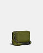 COACH®,CHARTER CROSSBODY WITH HYBRID POUCH,Refined Pebble Leather,Mini,Olive Green,Angle View